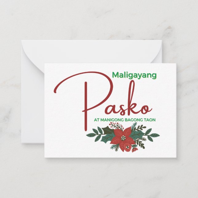 Maligayang Pasko/ Merry Christmas Greeting Card (Front)
