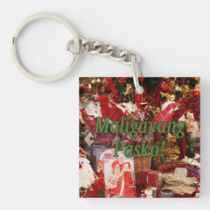 Maligayang Pasko! Merry Christmas in Tagalog gf Key Ring