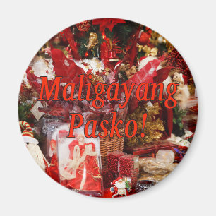 Maligayang Pasko! Merry Christmas in Tagalog rf Magnet