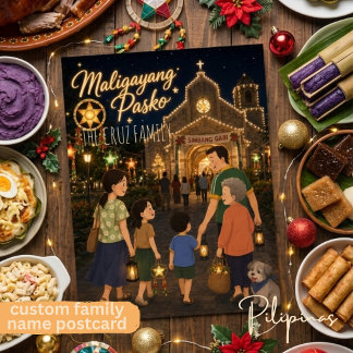Maligayang Pasko Simbang Gabi Traditions Holiday Postcard
