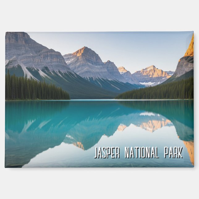 Maligne Lake Jasper National Park Canada Magnet (Front)