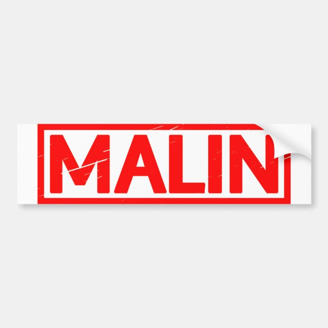 Malin Stamp Bumper Sticker (Front)
