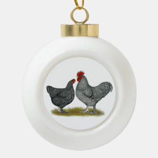 Maline Chickens Ceramic Ball Christmas Ornament