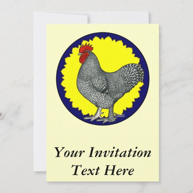 Maline Rooster Invitation (Front)