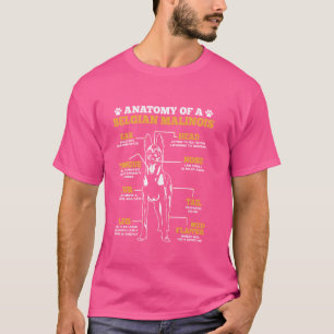 Malinois ANATOMY OF A BELGIAN MALINOIS Funny Dog D T-Shirt