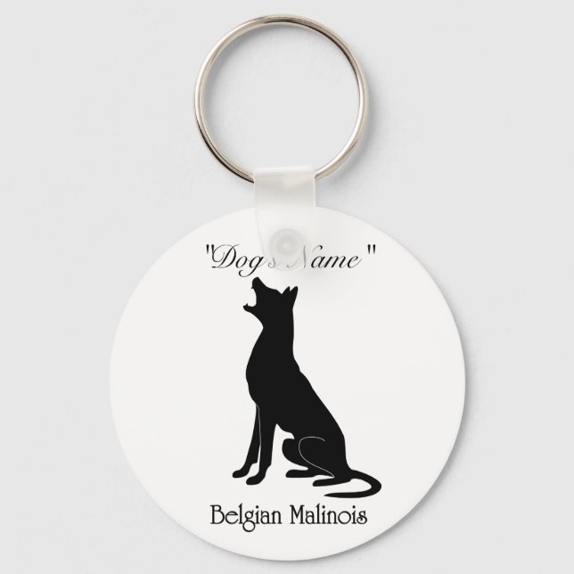 Malinois Bark Keychain (Front)