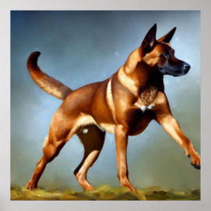 Malinois Belgian Shepherd Dog Poster