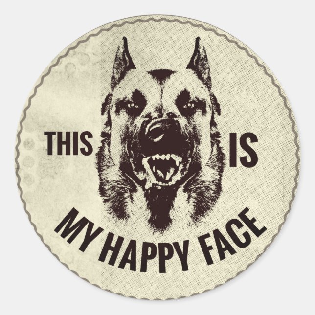 Malinois - Belgian shepherd -Mechelaar -Maligator Classic Round Sticker (Front)
