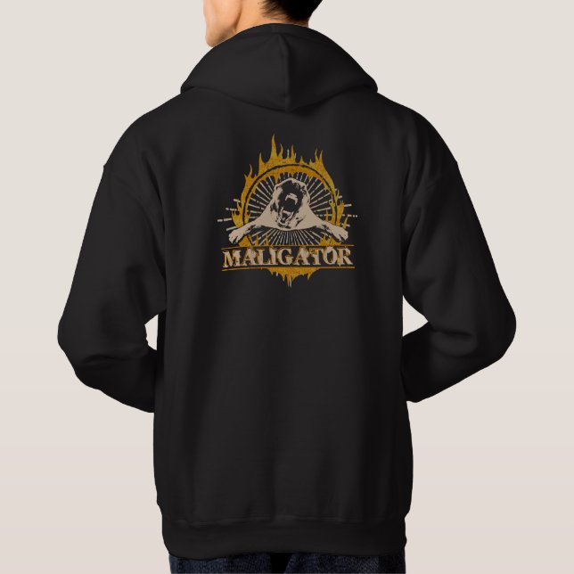 Malinois - Belgian shepherd -Mechelaar -Maligator Hoodie (Back)