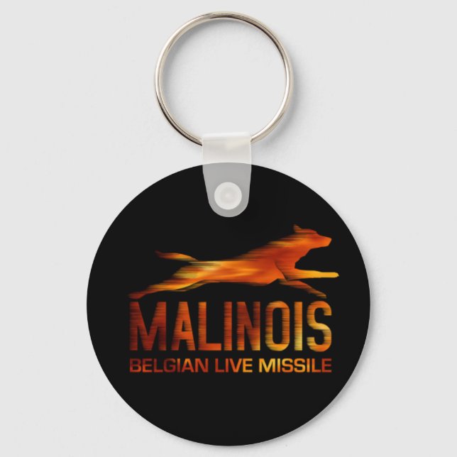 Malinois - Belgian shepherd -Mechelaar -Maligator Key Ring (Front)