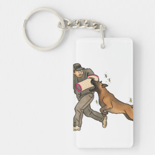 Malinois bite-work key ring