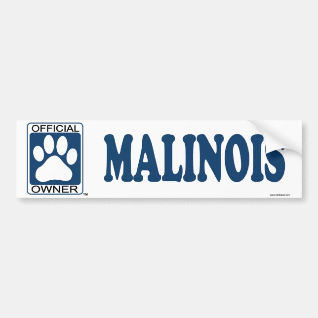 Malinois Blue Bumper Sticker (Front)