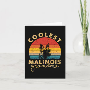 Malinois Coolest Grandma Gifts For Women Dog Mum Card