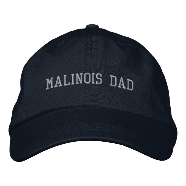 Malinois Dad Dog Dad Athletic Embroidered Hat (Front)