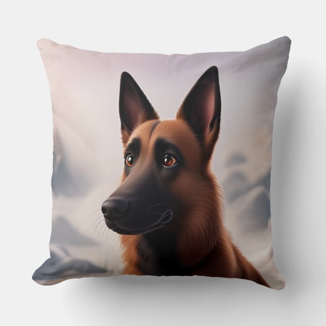 Malinois Dog Cushion (Front)