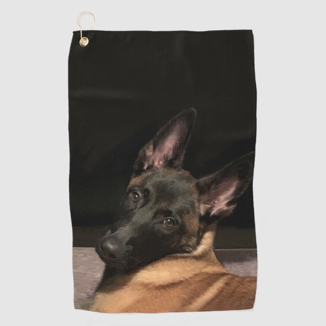 Malinois Dog Golf Towel (Front)