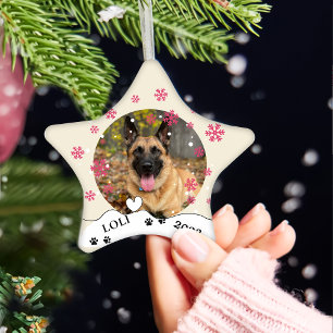 Malinois Dog Personalized Hand Drawing Ceramic Tree Decoration