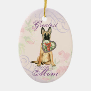 Malinois Heart Mum Ceramic Ornament