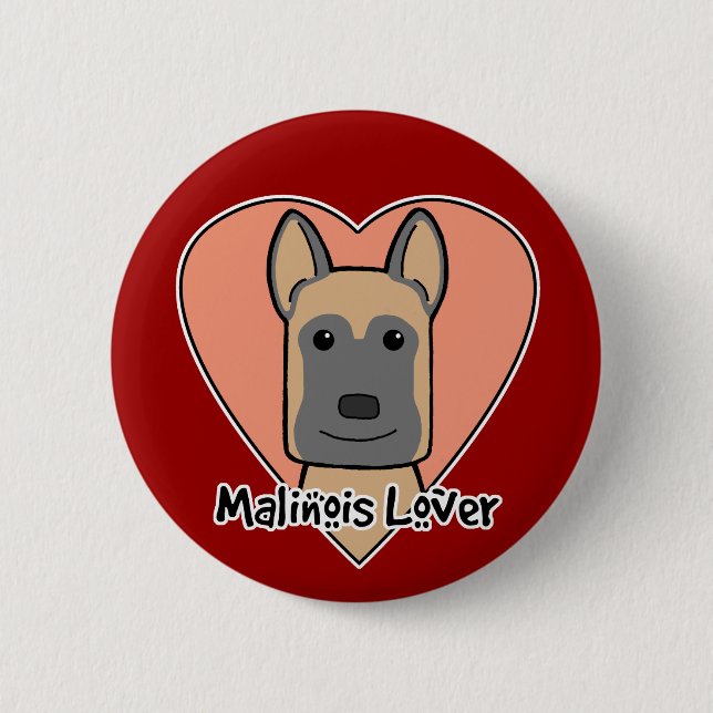 Malinois Lover 6 Cm Round Badge (Front)
