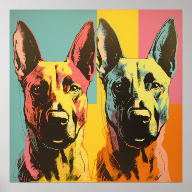 Malinois POP ART 2  Poster (Front)