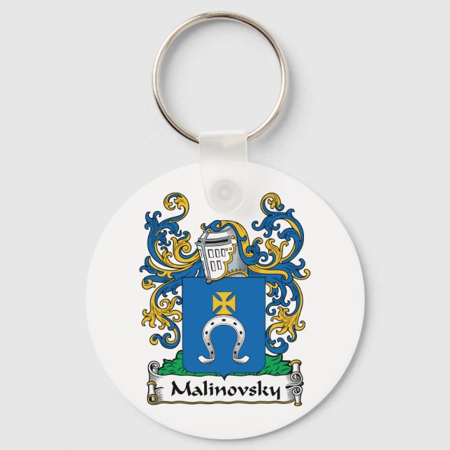 Malinovsky Family Crest Key Ring (Front)
