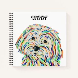 Malitpoo Dog Square Notebook
