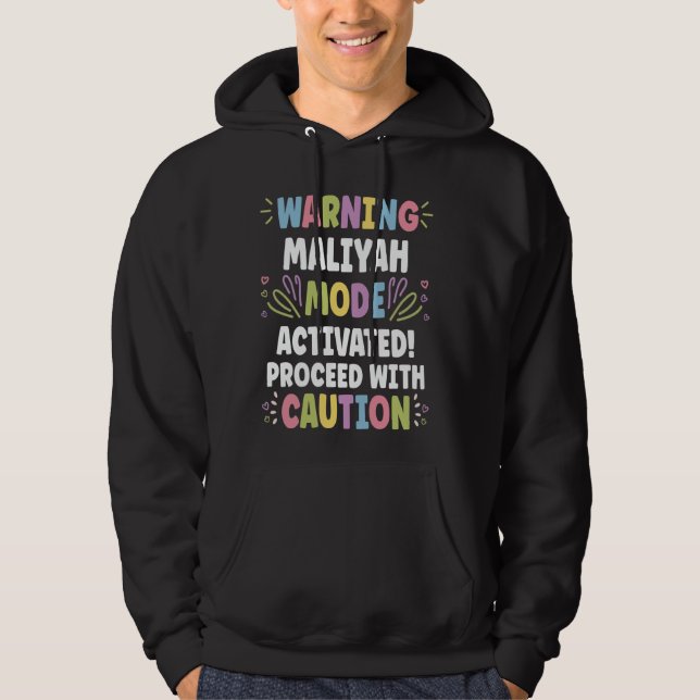 MALIYAH Personalised Name Funny Cute Custom MALIYA Hoodie (Front)