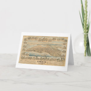 Mall, CA. Panoramic Map (0540A) Card