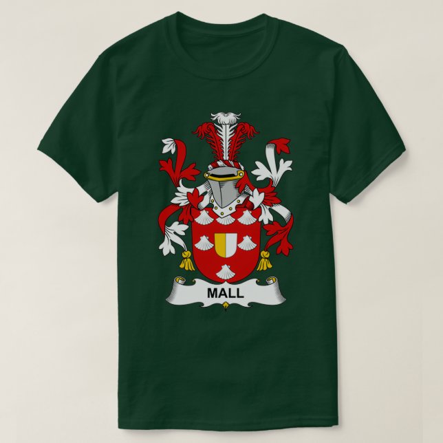 Mall Coat of Arms Family Crest  T-Shirt (Design Front)