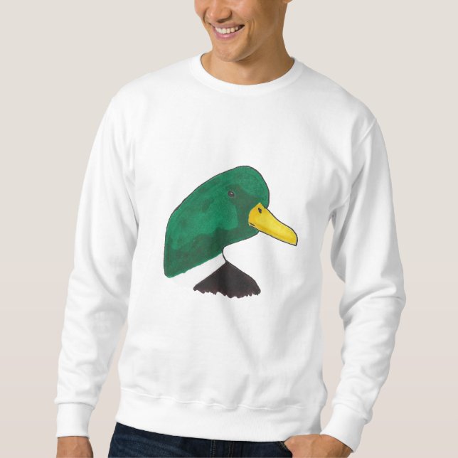 Mallard Bird Artistic Duck Sweatshirt (Front)
