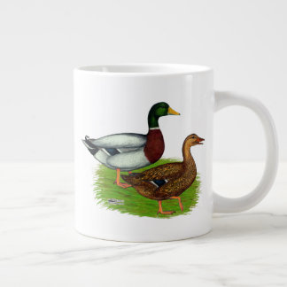 Mallard Drake and Duck Large Coffee Mug