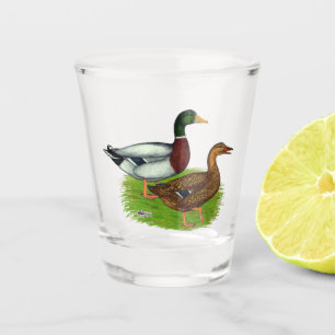 Mallard Drake and Duck Shot Glass