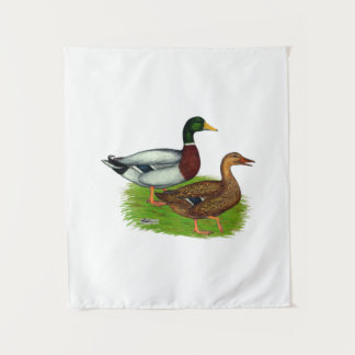 Mallard Drake and Duck Tapestry