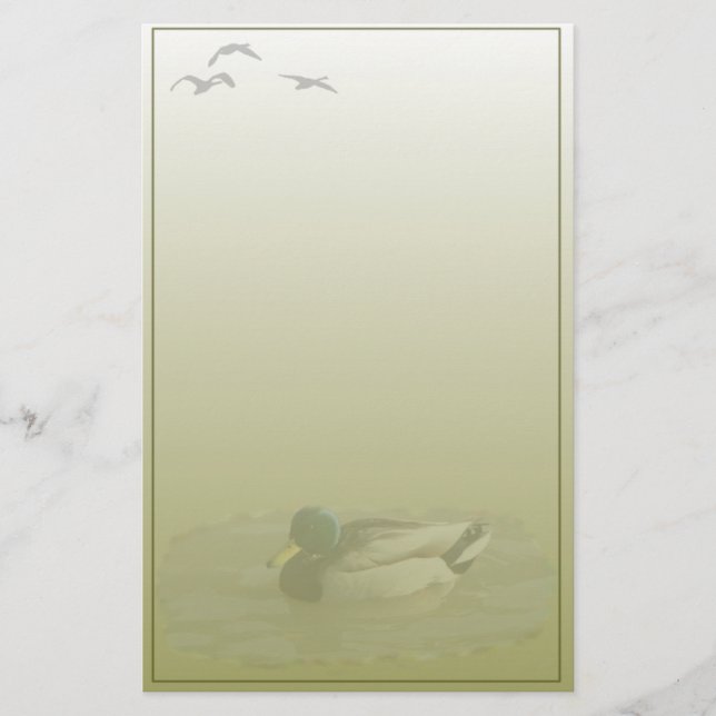 Mallard Drake Custom Stationery (Front)