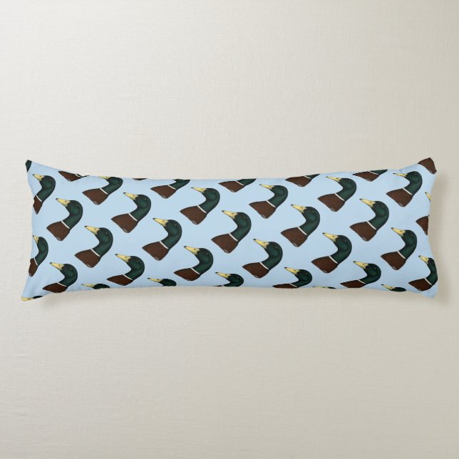 Mallard Drake Head Body Cushion (Front)