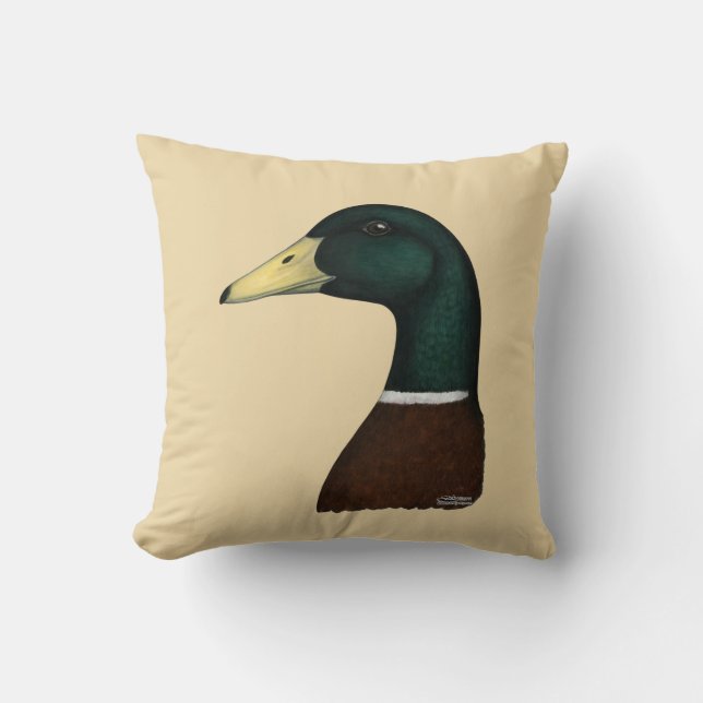 Mallard Drake Head Cushion (Front)