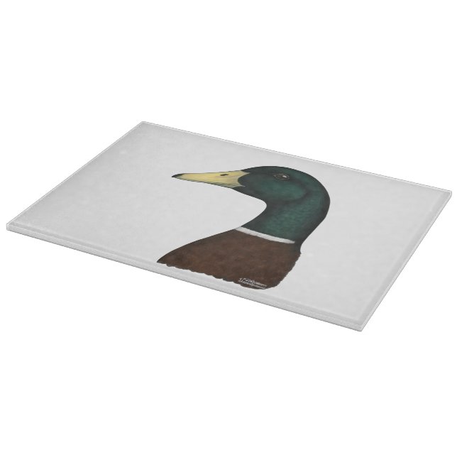 Mallard Drake Head Cutting Board (Corner)