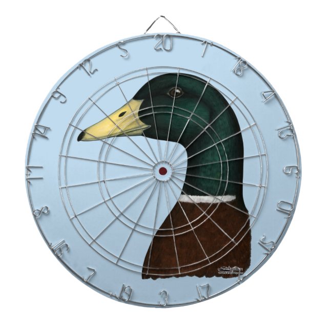 Mallard Drake Head Dartboard (Front)