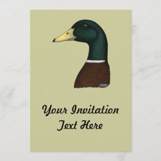 Mallard Drake Head Invitation