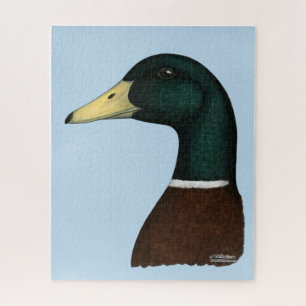 Mallard Drake Head Jigsaw Puzzle