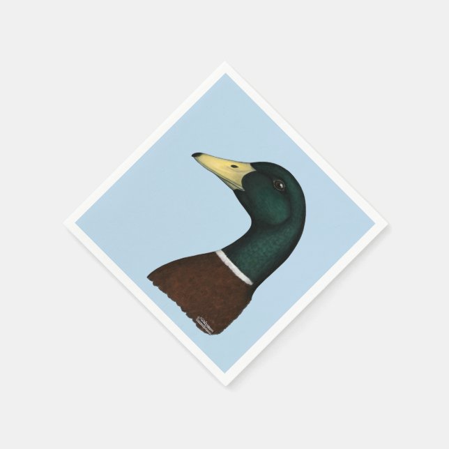Mallard Drake Head Napkin (Corner)