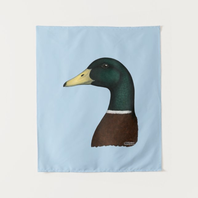 Mallard Drake Head Tapestry (Front)