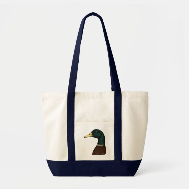Mallard Drake Head Tote Bag (Front)