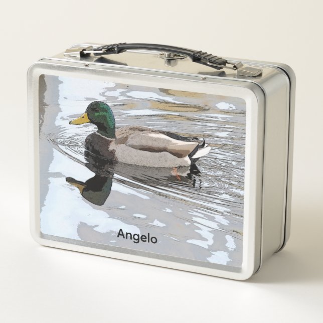 Mallard Drake Metal Lunch Box (Back)