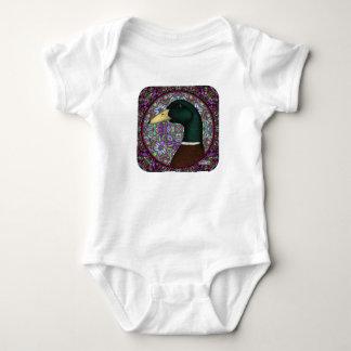 Mallard Drake Mosaic Circle Baby Bodysuit