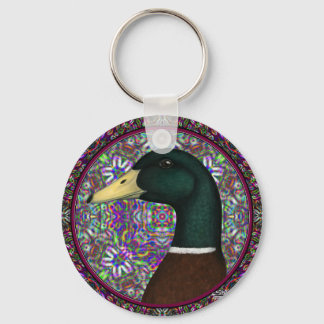 Mallard Drake Mosaic Circle Key Ring