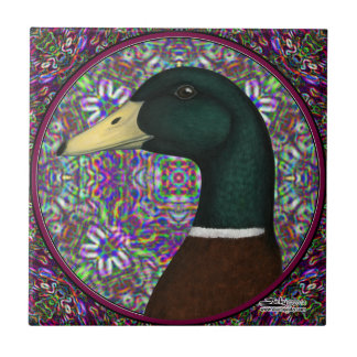Mallard Drake Mosaic Circle Tile