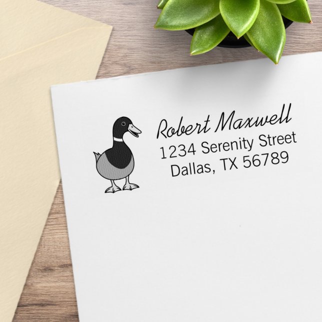 Mallard Duck Address Rubber Stamp (Creator Uploaded)