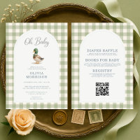 Mallard Duck All in One Gingham Baby Shower