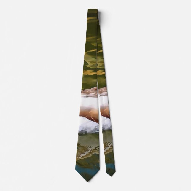 Mallard Duck Artistic Portrait Tie (Front)